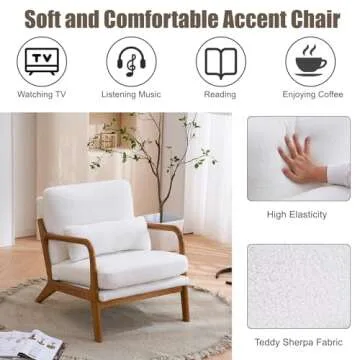 Stylish Anewome Mid Century Modern Accent Chair for Comfort