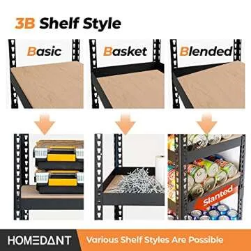 HOMEDANT Heavy Duty 5-Tier Shelving Unit for Storage