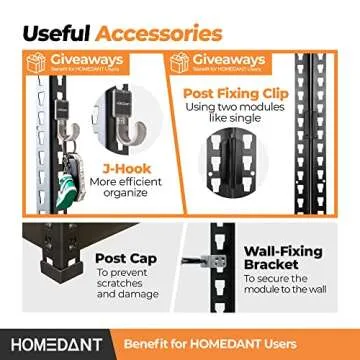 HOMEDANT Heavy Duty 5-Tier Shelving Unit for Storage