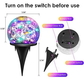 Keevvon 60 LED Solar Lights - Colorful Garden Decor