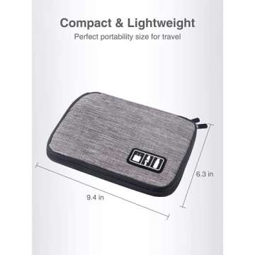 Luxtude Cord Organizer Bag for Travel and Electronics
