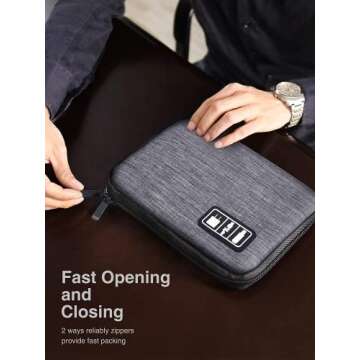 Luxtude Cord Organizer Bag for Travel and Electronics