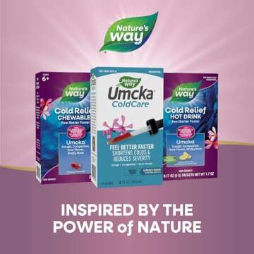 Nature's Way Umcka ColdCare Homeopathic, Shortens Colds, Sore Throat, Cough, and Congestion, Phenylephrine Free, Non-Drowsy, 2 Fl. Oz. Drops