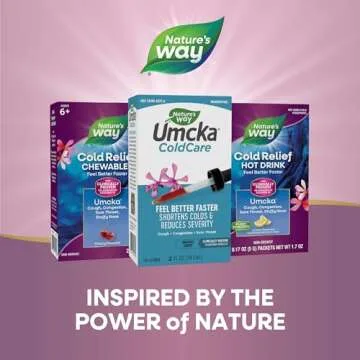 Nature's Way Umcka ColdCare Homeopathic, Shortens Colds, Sore Throat, Cough, and Congestion, Phenylephrine Free, Non-Drowsy, 2 Fl. Oz. Drops