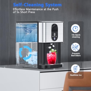 Nugget Ice Maker 44Lbs Countertop for Home and Office