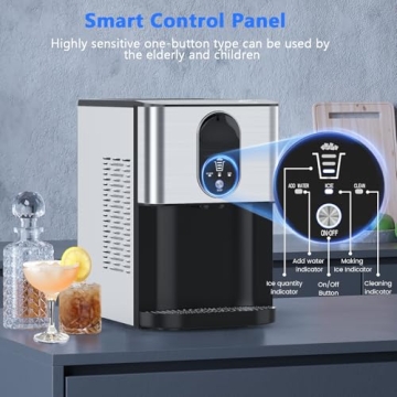 Nugget Ice Maker 44Lbs Countertop for Home and Office