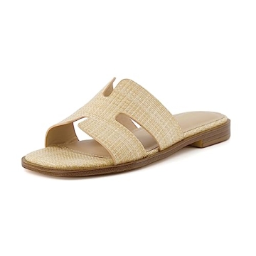 CUSHIONAIRE Women's Voyage Slide Sandal + Memory Foam, Wide Widths Available