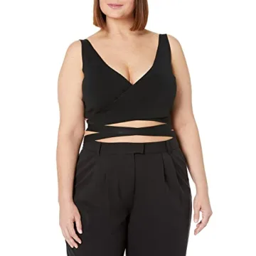 Snug Fit Malika Wrap Bralette Black Customizable Comfort