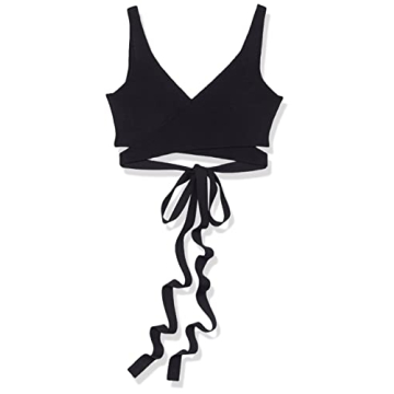 Snug Fit Malika Wrap Bralette Black Customizable Comfort