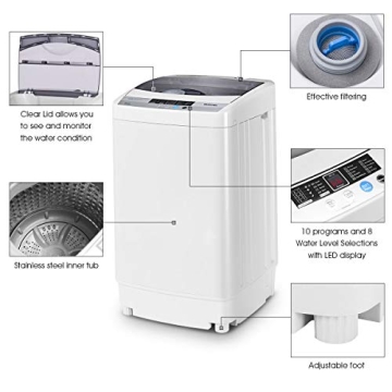 Giantex Compact Full-Automatic Washing Machine 12 Lbs