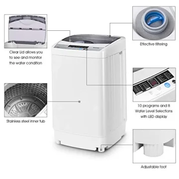 Giantex Compact Full-Automatic Washing Machine 12 Lbs
