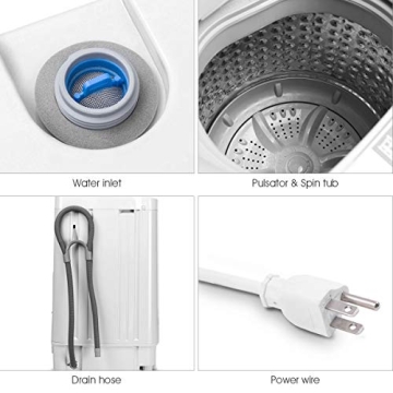 Giantex Compact Full-Automatic Washing Machine 12 Lbs