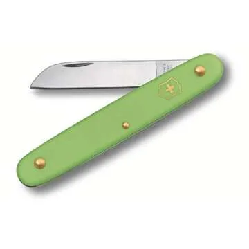 Victorinox Floral Knife, Swiss Quality, 4" Blade with Pastel Green Handle