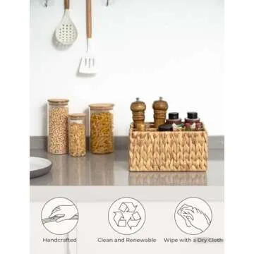 StorageWorks Wicker Silverware Organizer for Counters