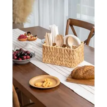 StorageWorks Wicker Silverware Organizer for Counters