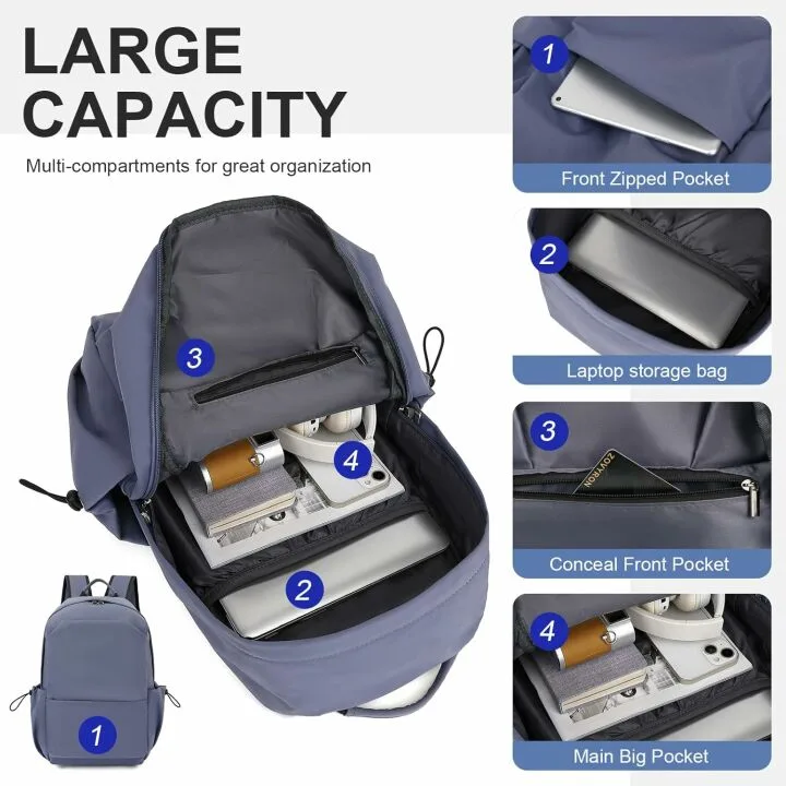Versatile Waterproof Laptop Backpack for All Uses