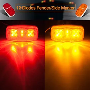 LIMICAR 13PCS LED Trailer Marker Light Set for Safety