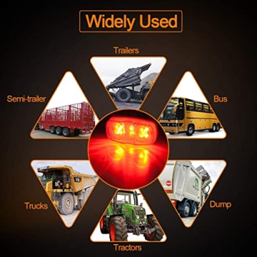 LIMICAR 13PCS LED Trailer Marker Light Set for Safety