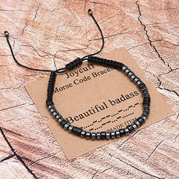 JoycuFF Handmade Silk Wrap Adjustable Bracelets for Men