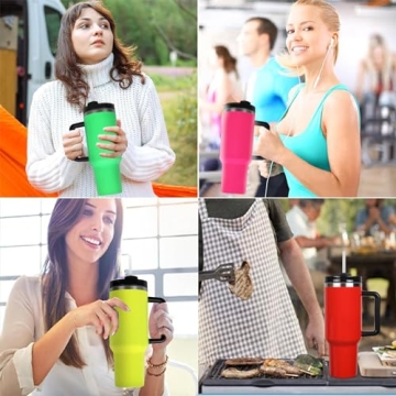 40oz Hot Pink Matte Tumbler for All-Day Cold & Hot Drinks