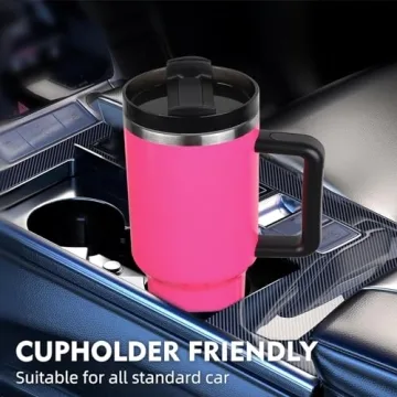40oz Hot Pink Matte Tumbler for All-Day Cold & Hot Drinks