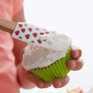 Wilton ROSANNA PANSINO Wilton Nerdy Nummies Silicone Spatulas, 2-Count Silicone Spatula Set