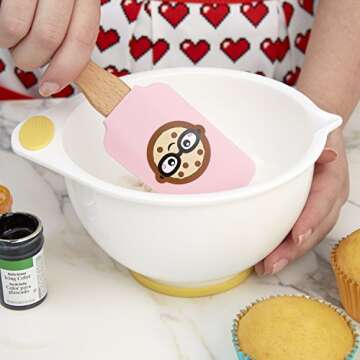 Wilton ROSANNA PANSINO Wilton Nerdy Nummies Silicone Spatulas, 2-Count Silicone Spatula Set