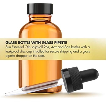 Vanilla Essential Oil 8oz by Sun Essential for Aromatherapy