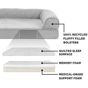 Furhaven Memory Foam Dog Bed for Large Dogs – Jumbo Plus/XXL