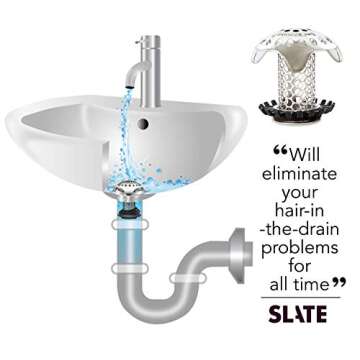 SinkShroom Ultra Revolutionary Bathroom Sink Drain Protector, Stainless Steel