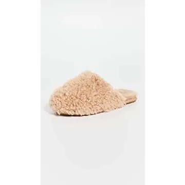 UGG Women's Maxi Curly Slide Slipper, Sand, 9