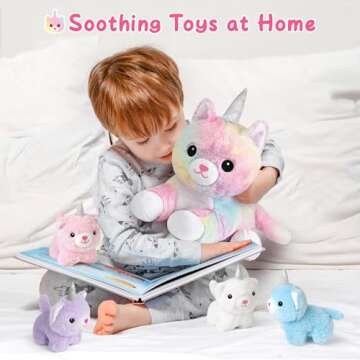 KMUYSL Plush Unicorn Kitty Toys for Girls 3-8 Years