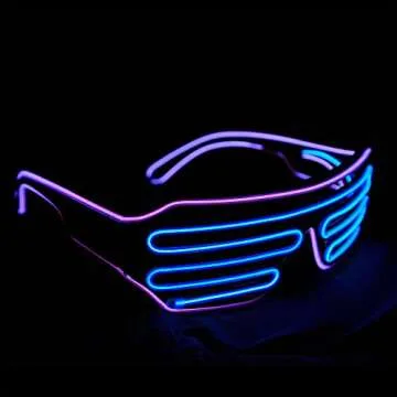 PINFOX Neon Rave Glasses for Parties and Festivals