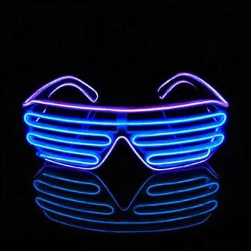 PINFOX Neon Rave Glasses for Parties and Festivals