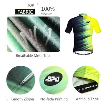 Men's Cycling Jersey Set with Pockets and Padding