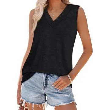Stylish WIHOLL Women’s V Neck Tank Tops for Summer