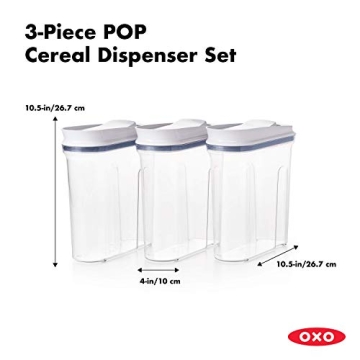 OXO Good Grips POP Cereal Dispenser Set Airtight Fresh Snacks