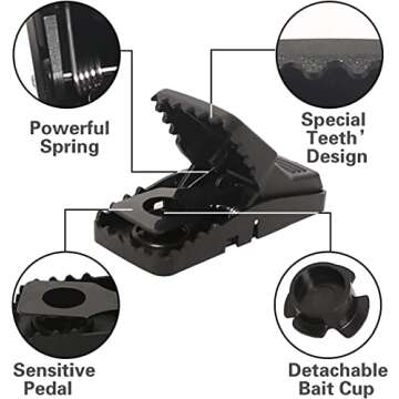 Feeke Mouse Traps, Mice Traps for House, Small Mice Trap Indoor Quick Effective Sanitary Safe Mouset...