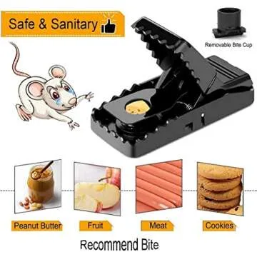 Feeke Mouse Traps, Mice Traps for House, Small Mice Trap Indoor Quick Effective Sanitary Safe Mousetrap Catcher for Family and Pet - 6 Pack, (M01-6Pack)