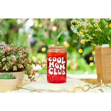 NEWELEVEN Gifts For Mom - Birthday Gifts For Mom From Daughter, Son, Kids – Unique Birthday Present Ideas For Mom, New Mom, Mom To Be, Wife From Daughter, Son, Husband - 16 Oz Coffee Glass