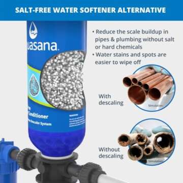 Aquasana Whole House Well Water Filter System - Softener Alternative w/ UV Purifier, Salt-Free Descaler, Carbon & KDF Media Filters Sediment 97% Of Chlorine 500,000 Gl- EQ-WELL-UV-PRO-AST