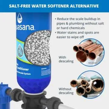 Aquasana Whole House Well Water Filter System - Softener Alternative w/ UV Purifier, Salt-Free Descaler, Carbon & KDF Media Filters Sediment 97% Of Chlorine 500,000 Gl- EQ-WELL-UV-PRO-AST