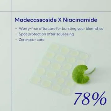MEDIHEAL Derma Clear Madecassoside Blemish Spot Patch (44 Counts) - Acne Spot Protection, Spot Fast Healing with Madecassoside & Niacinamide