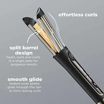 INFINITIPRO BY CONAIR Cool Air Curling Iron, Protects Against Damage and Locks in Style for Effortless Long Lasting Curls & Waves, Black