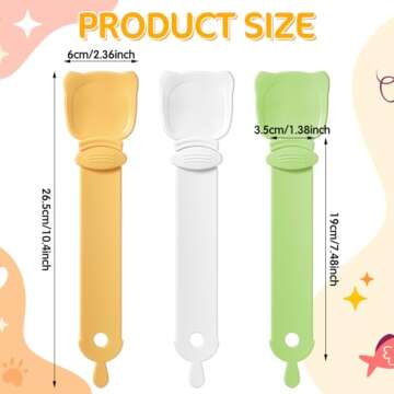 Happy Spoon Multifunctional Cat Treat Dispenser - 3pcs Squeeze Spoon Feeder for Cat Liquid Snack, Sl...