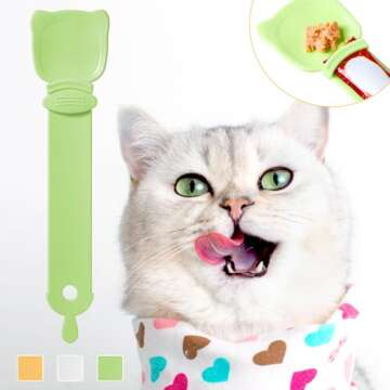 Happy Spoon Cat Treat Dispenser - 3pcs Squeeze Feeder