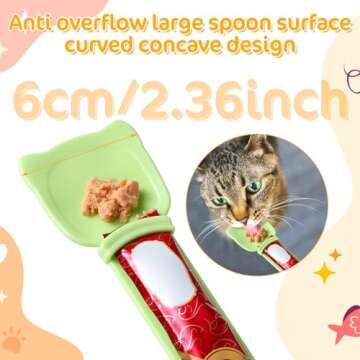 Happy Spoon Cat Treat Dispenser - 3pcs Squeeze Feeder