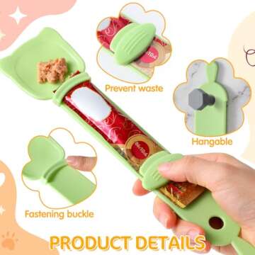 Happy Spoon Cat Treat Dispenser - 3pcs Squeeze Feeder