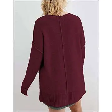 MEROKEETY Women's Casual Side Split Pullover Sweater
