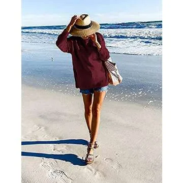 MEROKEETY Women's Casual Side Split Pullover Sweater